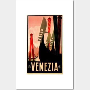 VENEZIA Venice Veneto Vintage Italian Tourism Poster Art Posters and Art